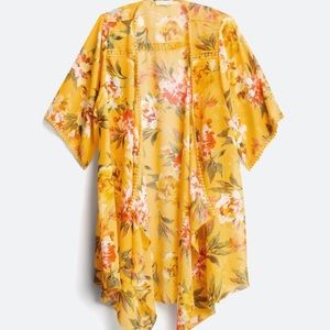 Mustard Floral Kimono